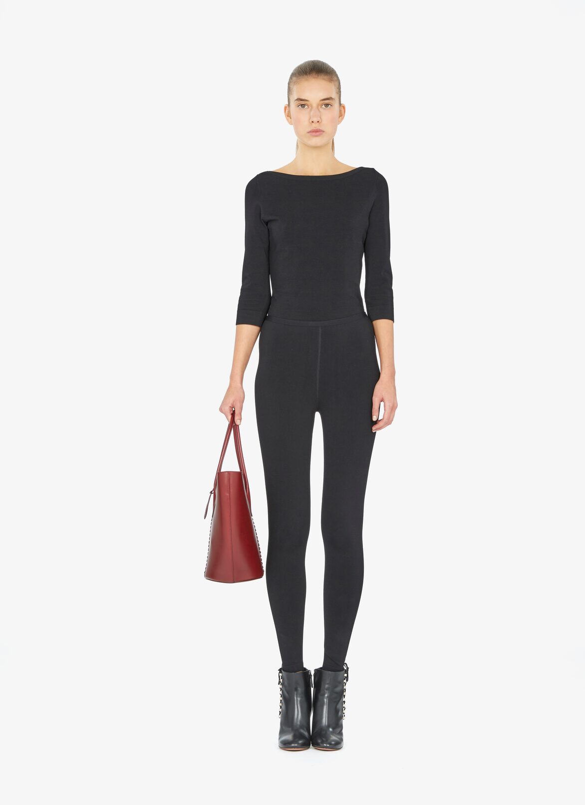 BAG WITHOUT SLEEVES CUIR LUX+TRESSE GRENAT ALAÏA GARNET RED  BAG WITHOUT SLEEVES CUIR LUX+TRESSE GRENAT